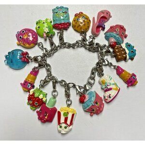 Shopkins Girls Metal 15 Charms Charm Bracelet Moose 2013 Retired HTF